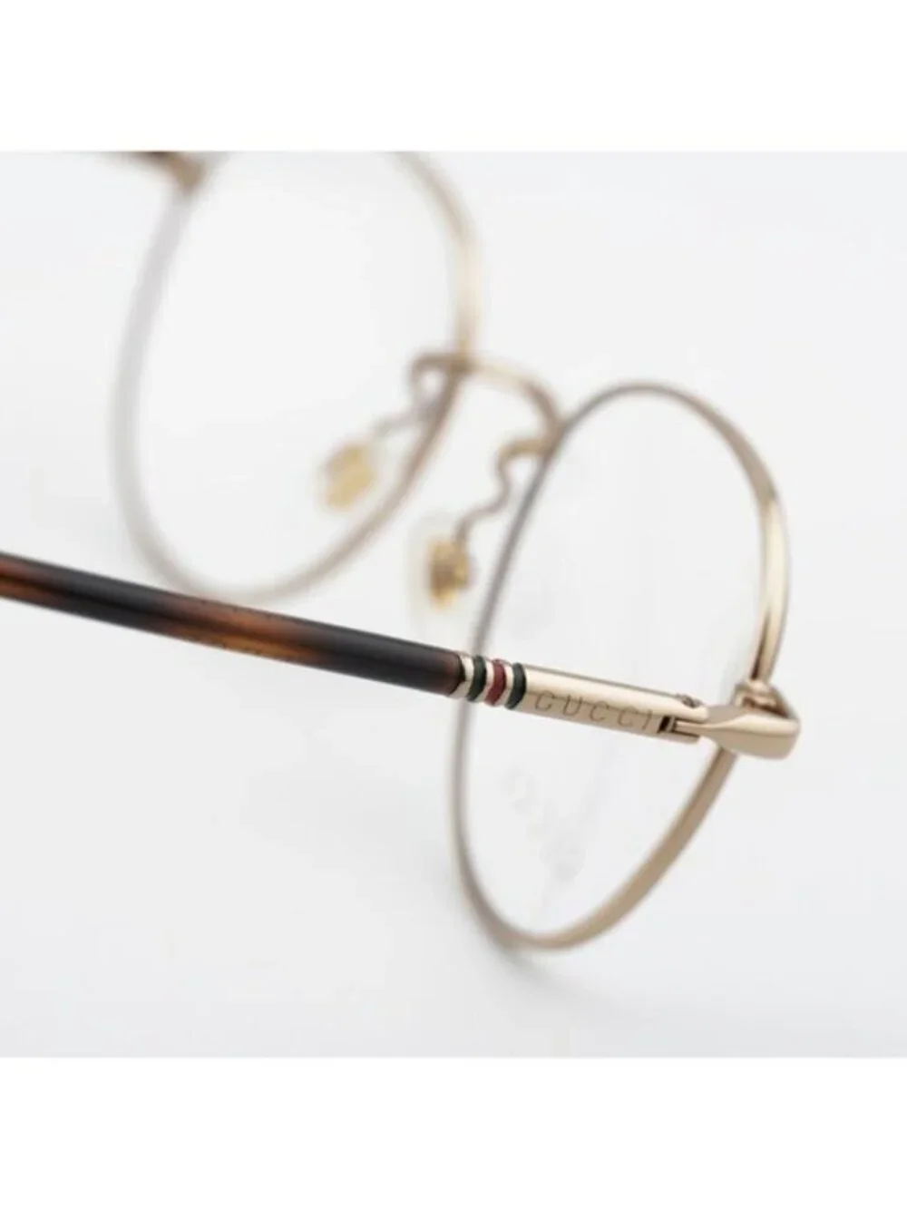Gucci GG0392O 004 Eyeglasses Green / Gold 51mm Round Frame